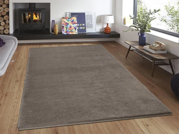 Soft Plain Bej Dikdörtgen Halı 150x230cm ürün görseli 1