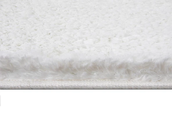 Soft Plain Optik Beyaz Dikdörtgen Halı 150x230cm - Resim 4