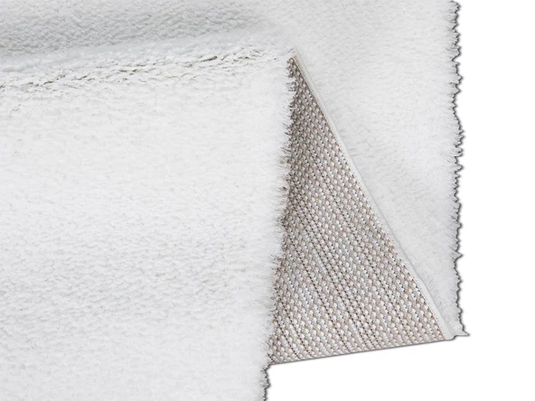Soft Plain Optik Beyaz Dikdörtgen Halı 150x230cm - Resim 2