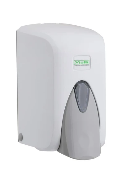 Omnipazar Vialli S5 Sıvı Sabun Dispenseri Aparatı Hazneli Beyaz 500 ml ürün görseli 1