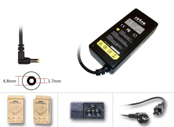 Sony 10.5V 4.3A 4.8mm/1.7mm Notebook Adaptör (S093 UYUMLU) na-kr60847-v1-298125 ürün görseli 1