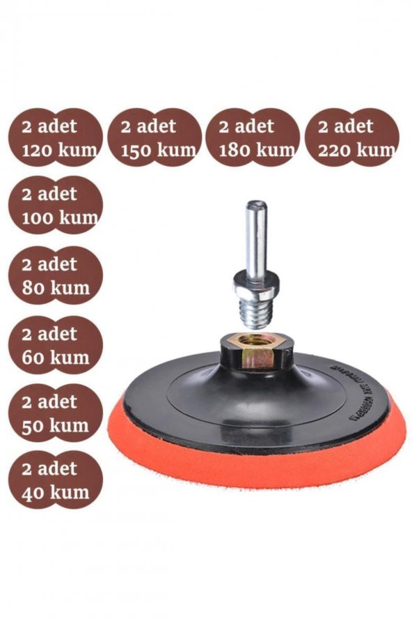 Cırt Zımpara + Matkap Bits Ucu Uç Vidalama Seti 115 mm 27 PARÇA ürün görseli 1