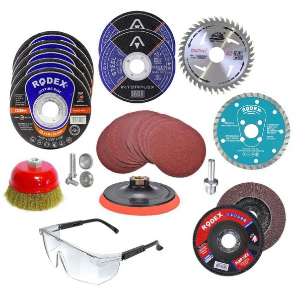 Spiral Taşlama Cırt Zımpara İnox Metal Kesici Flap Disk 34 PARÇA ürün görseli 1