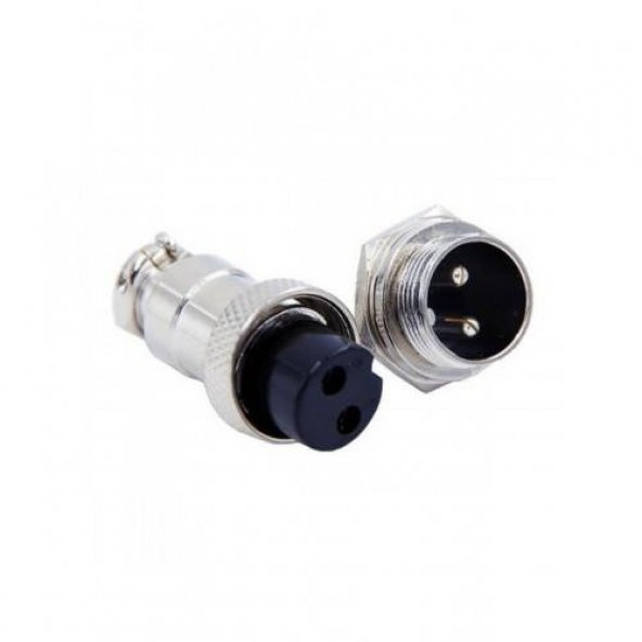 2 Pin Mikrofon Mice Konnektör dişi-erkek 8mm ürün görseli 1