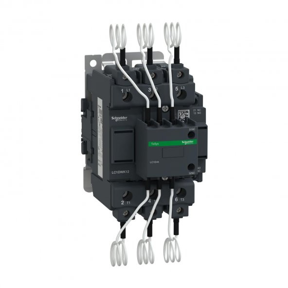 Schneider Electric LC1DWK12M7 Kontaktör TeSys LC1-DW - 3 kutup - 400...440V 60 kVAr - bobin 220 V AC ürün görseli 1