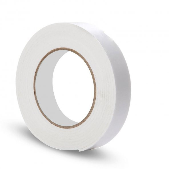 Çift Taraflı Köpük Bant Montaj Bandı 18 mm x 2 Metre Beyaz ürün görseli 1
