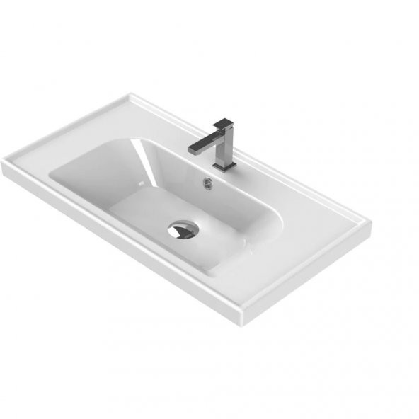 Turkuaz Cerastyle Frame Etajer Uyumlu Damlalıklı Lavabo 50x38 cm ürün görseli 1