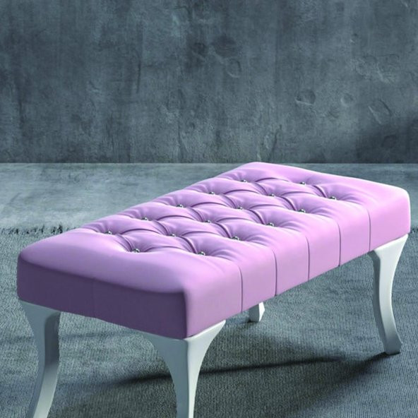 ÜNÜVAR KONSEPT Puffy Home Puf & Benç 45*90-Pls Ayak Silenebilir Kumaş Pembe K1 ürün görseli 1