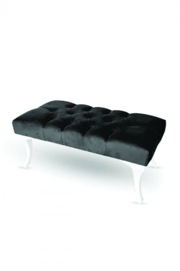 ÜNÜVAR KONSEPT Puffy Home Puf & Benç 45*90-Pls Ayak Silenebilir Kumaş Siyah K1 ürün görseli 1