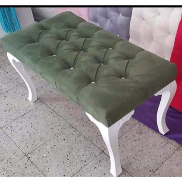 ÜNÜVAR KONSEPT Puf & Benç 45*90-Pls Ayak Silenebilir Kumaş Yeşil K1 ürün görseli 1