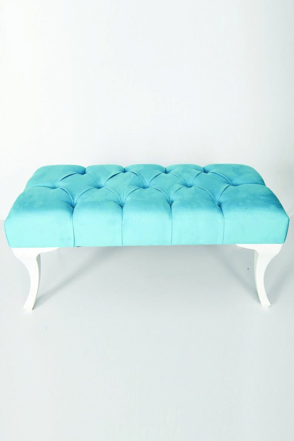 ÜNÜVAR KONSEPT Puffy Home Puf & Benç 45*90-Pls Ayak Silenebilir Kumaş Turkuaz K1 ürün görseli 1