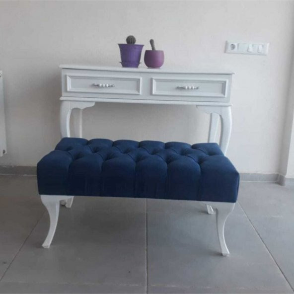 ÜNÜVAR KONSEPT Puf & Benç 45*90-Pls Ayak Silenebilir Kumaş Koyumavi K1 ürün görseli 1