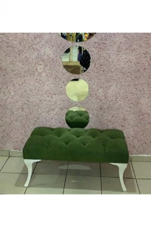 ÜNÜVAR KONSEPT Puf & Benç 45*90-Pls Ayak Silenebilir Kumaş Yeşil K1 ürün görseli 1