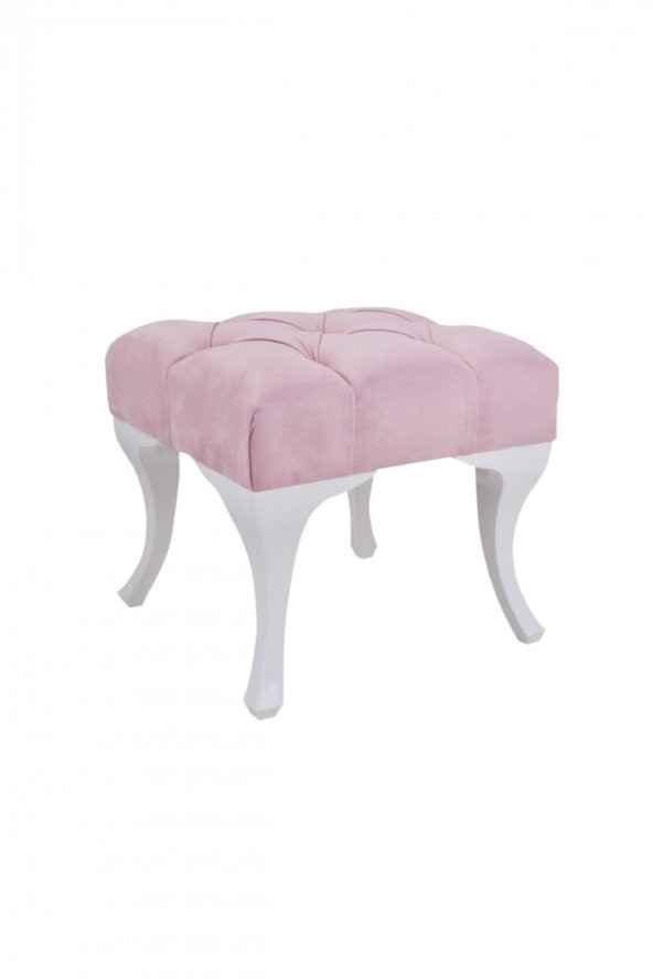 ÜNÜVAR KONSEPT Puf & Benç 45*45-Pls Ayak Silenebilir Kumaş Pembe K1 ürün görseli 1