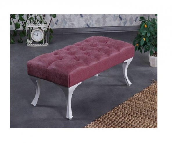 ÜNÜVAR KONSEPT Puf & Benç 45X90-Pls Ayak Silenebilir Kumaş Krem K1 ürün görseli 1