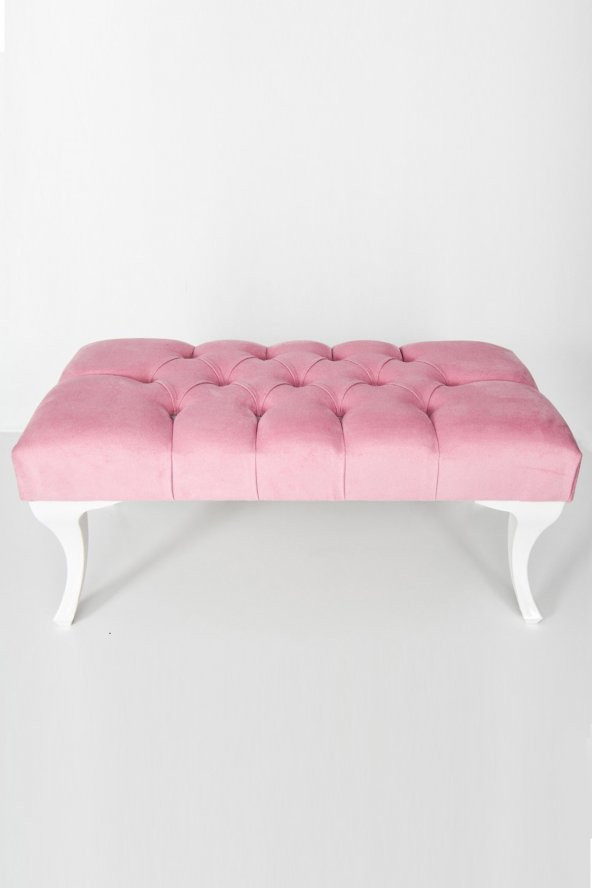 ÜNÜVAR KONSEPT  Puf  Benç 45x90-Pls Ayak Silenebilir Kumaş Pembe K1 ürün görseli 1