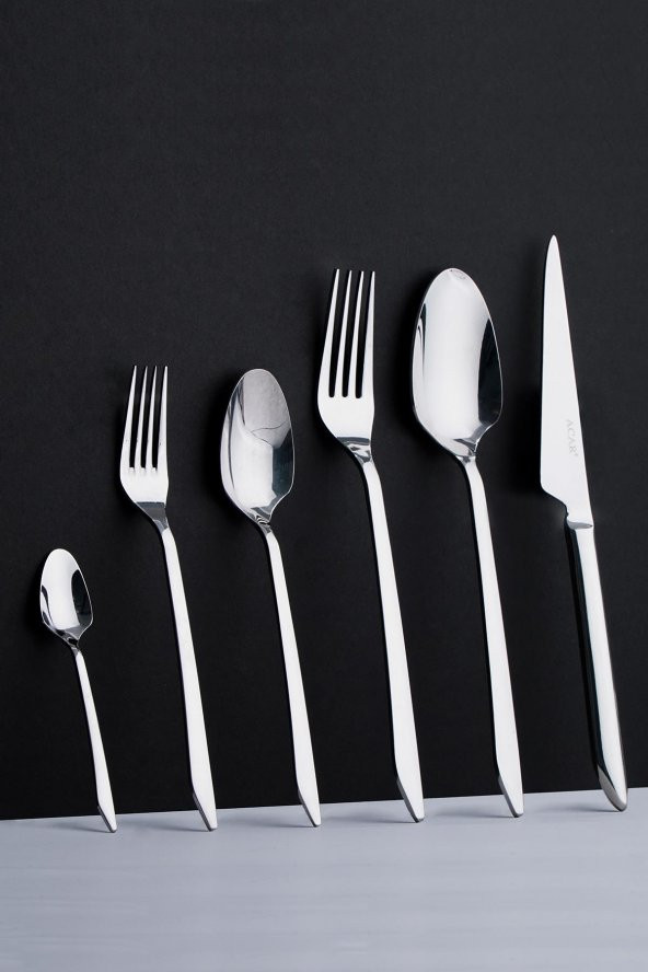 Acar Stella 12 Kişilik 72 Parça Çatal Kaşık Bıçak Takımı Silver ürün görseli 1