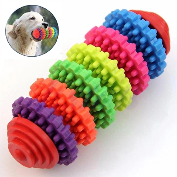 Köpek Diş Temizleme-Kaşıyıcı Dikenli 6 Renk Oyuncağı - 12.5 cm ürün görseli 1