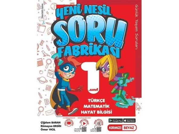 Kırmızı Beyaz 1.sınıf Tüm Dersler Yeni Nesil Soru Bankası ürün görseli 1