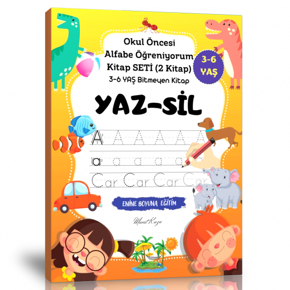 Okul Öncesi Alfabe Öğreniyorum Kitap Seti (YAZ-SİL) ürün görseli 1