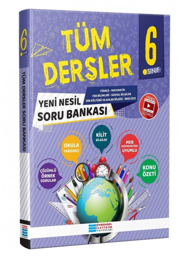 6. Sınıf Tüm Dersler Konu Özetli Soru Bankası Evrensel İletişim Yayınları ürün görseli 1