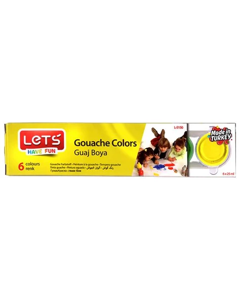Lets 6 Renk Guaj Boya 6x25 ml ürün görseli 1