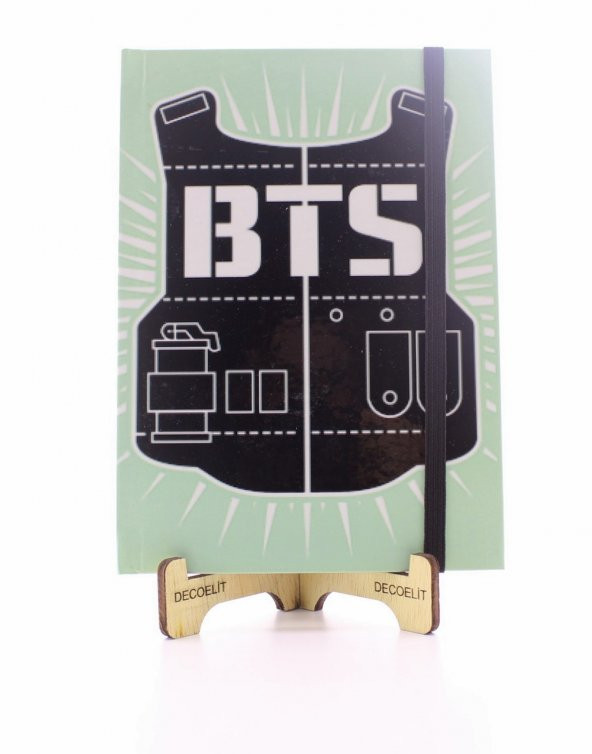 Lastikli Noktalı Sert Kapak BTS Defter ürün görseli 1