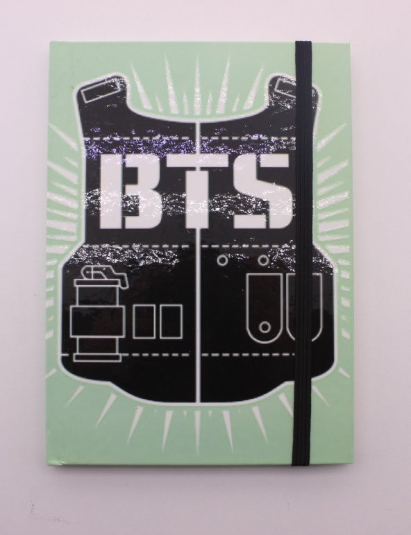 Lastikli Noktalı Sert Kapak BTS Defter - Resim 4