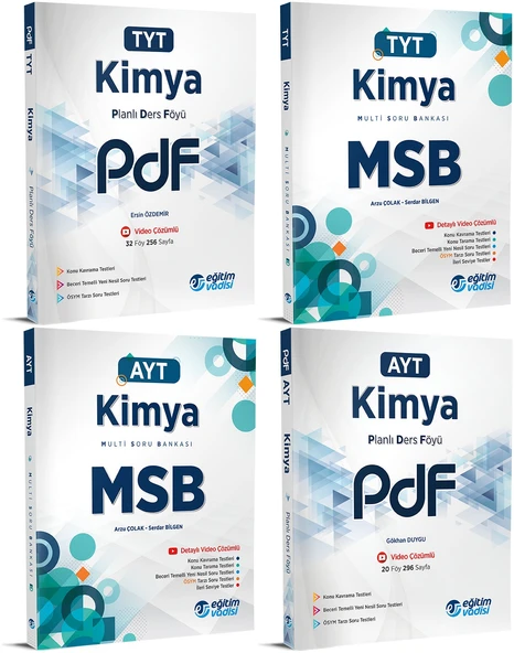 Eğitim Vadisi 2024 Tyt Ayt Kimya Pdf + Msb Seti 4 Kitap ürün görseli 1