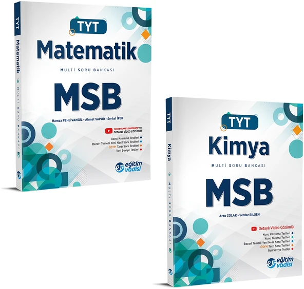 Eğitim Vadisi 2024 Tyt Matematik + Kimya Msb Multi Soru Bankası Seti 2 Kitap ürün görseli 1