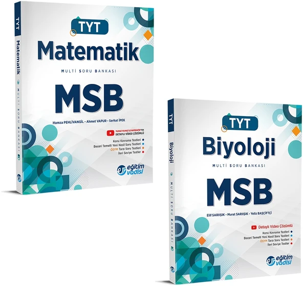 Eğitim Vadisi 2024 Tyt Matematik + Biyoloji Msb Multi Soru Bankası Seti 2 Kitap ürün görseli 1