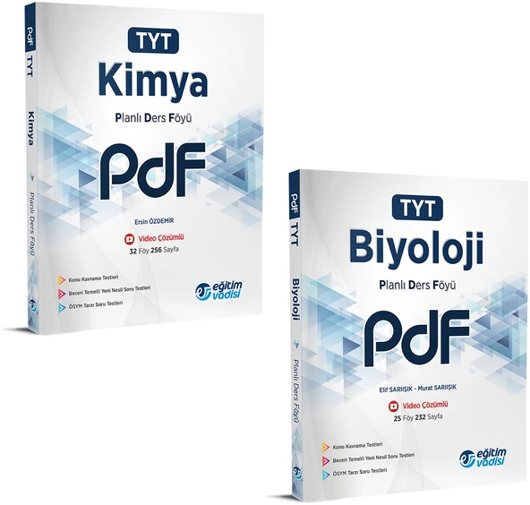 Eğitim Vadisi 2024 Tyt Kimya + Biyoloji Pdf Planlı Ders Föyü Seti 2 Kitap ürün görseli 1