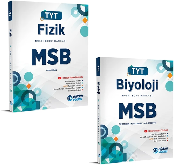 Eğitim Vadisi 2024 Tyt Fizik + Biyoloji Msb Multi Soru Bankası Seti 2 Kitap ürün görseli 1