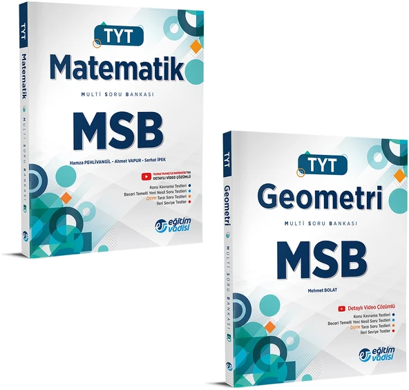 Eğitim Vadisi 2024 Tyt Matematik + Geometri Msb Multi Soru Bankası Seti 2 Kitap ürün görseli 1