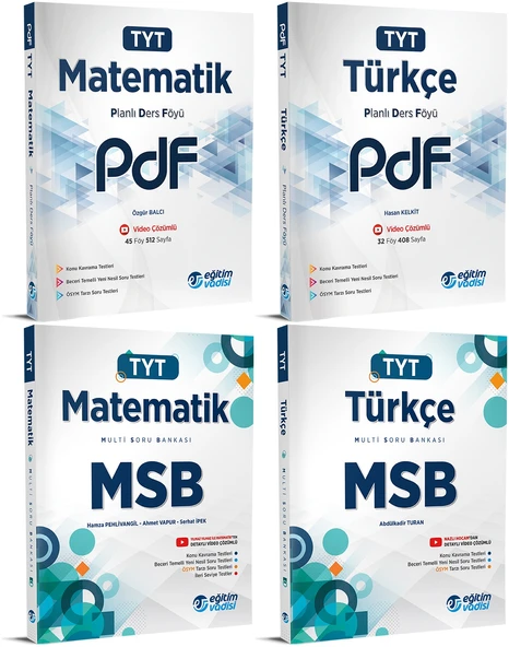 Eğitim Vadisi 2024 Tyt Matematik + Türkçe Pdf + Msb Seti 4 Kitap ürün görseli 1