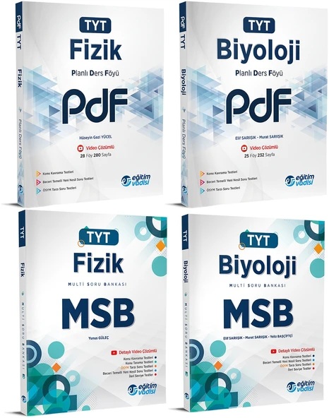 Eğitim Vadisi 2024 Tyt Fizik + Biyoloji Pdf + Msb Seti 4 Kitap ürün görseli 1