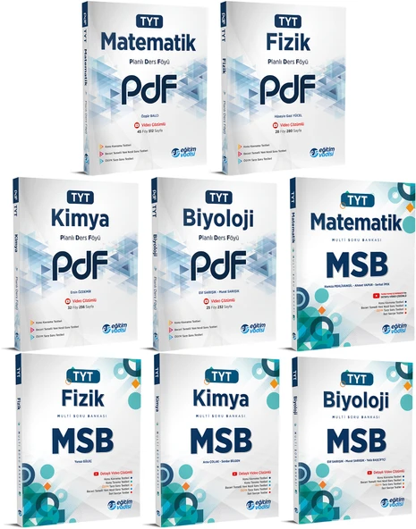 Eğitim Vadisi 2024 Tyt Matematik + Fizik + Kimya + Biyoloji Pdf + Msb Seti 8 Kitap ürün görseli 1
