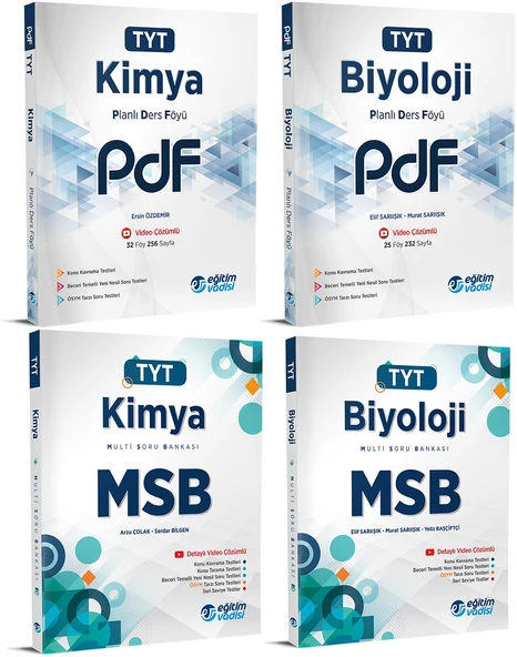Eğitim Vadisi 2024 Tyt Kimya + Biyoloji Pdf + Msb Seti 4 Kitap ürün görseli 1