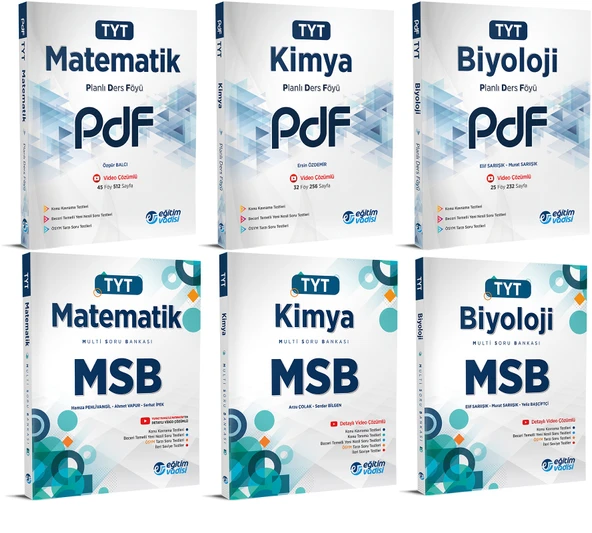 Eğitim Vadisi 2024 Tyt Matematik + Kimya + Biyoloji Pdf + Msb Seti 6 Kitap ürün görseli 1