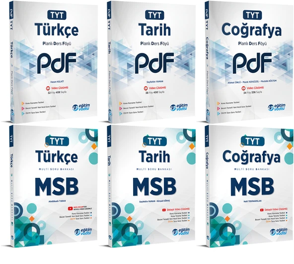 Eğitim Vadisi 2024 Tyt Türkçe + Tarih + Coğrafya Pdf + Msb Seti 6 Kitap ürün görseli 1