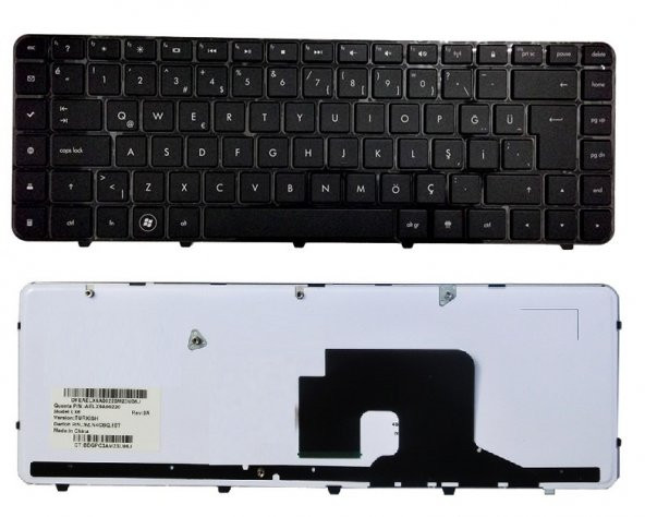 Hp Pavilion Dv6-3000, Dv6-3100 Serisi Notebook Klavye (Siyah TR) nk-kr30427-307340 ürün görseli 1