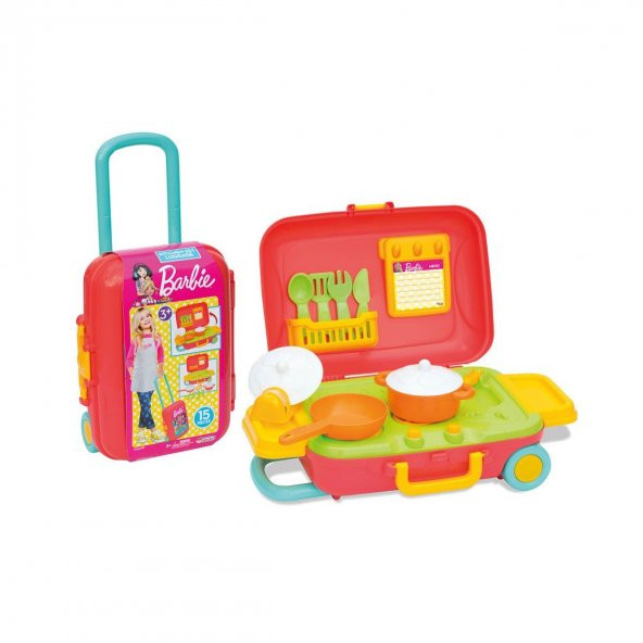 03478 Barbie Mutfak Set Bavulum -Dede - Resim 3