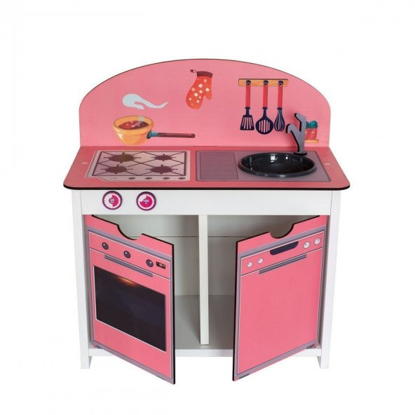 KID-1033 Chiva Pembe Ahşap Mutfağım - Resim 2