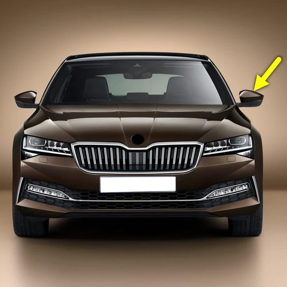 Skoda Superb 3 2020-2023 Sol Dış Dikiz Aynası Üst Kapağı 3V0857537A ürün görseli 1