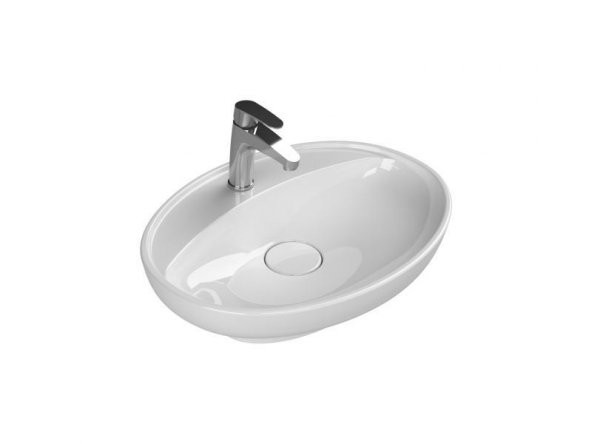 Turkuaz Cerastyle Lal C Serisi Tezgah Üstü Lavabo 60x45,5 Cm ürün görseli 1