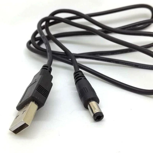 WellHise USB 2.0 A Tipi Erkek - 5.5 x 2.5mm DC 5V Çevirici ürün görseli 1