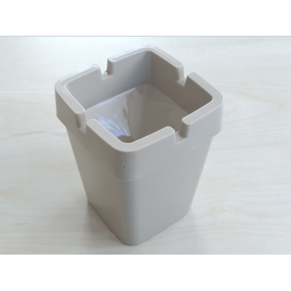 KARE KOKUSUZ KÜLLÜK (1.KALİTE) BEJ 7,5cm (ARAÇ EV OFİS) PRATİK KÜLLÜK, KÜL TABLASI ürün görseli 1