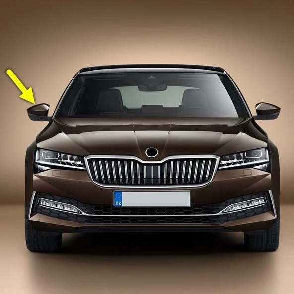 Skoda Superb 3 2020-2023 Sağ Dış Dikiz Aynası Üst Kapağı 3V0857538A ürün görseli 1