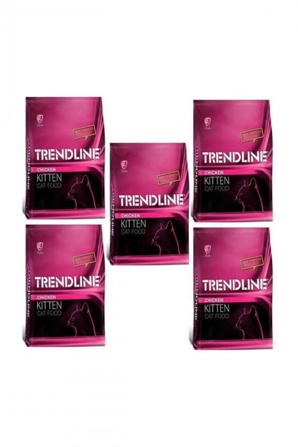 Trendline Kitten Tavuklu 1 kg 5li Paket Yavru Kedi Maması ürün görseli 1