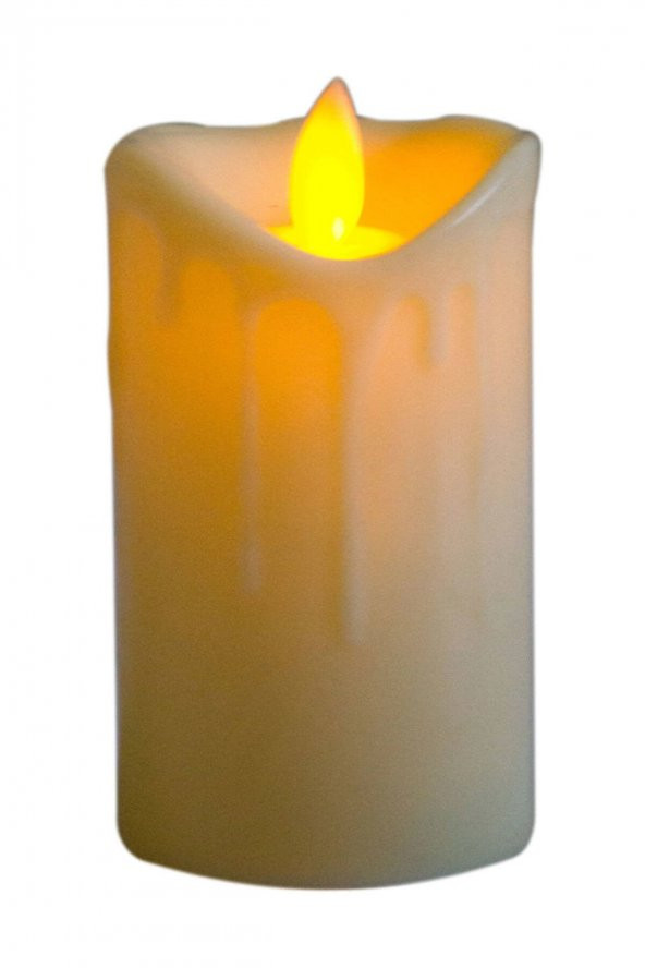 1 Adet Erimiş Görünümlü Hareketli Alevli Led Mum 7 cm Boy ürün görseli 1